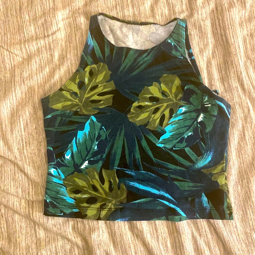 American Apparel Tropical Print Crop Top🌴